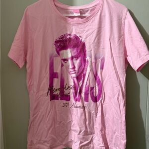 Elvis Presley Pink Graphic T-Shirt